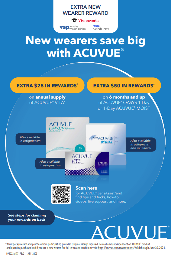 ACUVUE MOIST Rebate Form 2024