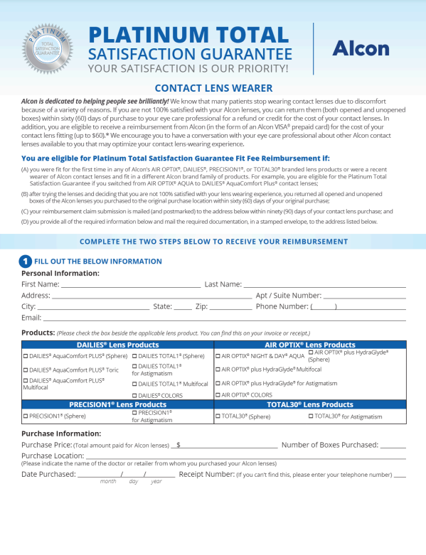 Air Optix Aqua Rebate Form 2024