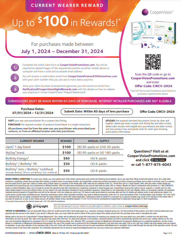 Biofinity Toric Rebate Form 2024