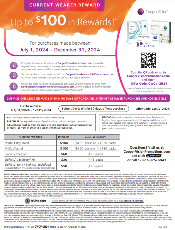 Biomedics Toric Rebate Form 2024