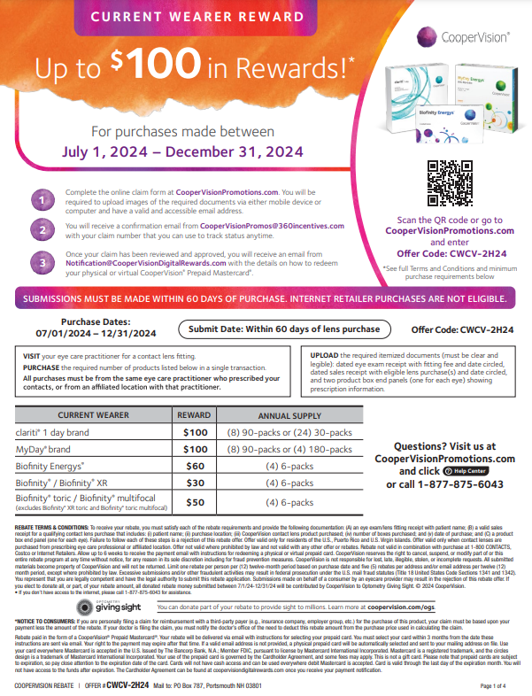 Biofinity Energys Rebate Form 2024