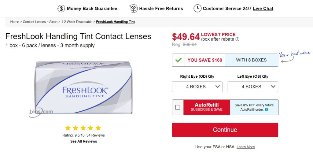 Freshlook Handling Tint One-day Rebate Form 2024