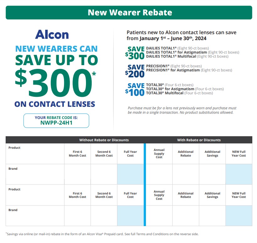 Optima 38 Toric Rebate Form 2024